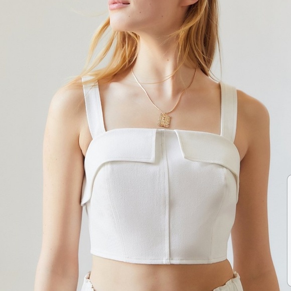 UO White Square-Neck Crop Top NWT | S - Picture 3 of 4